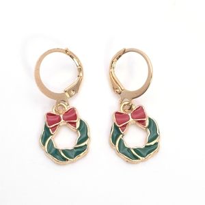 Small Christmas Wreath Earrings
